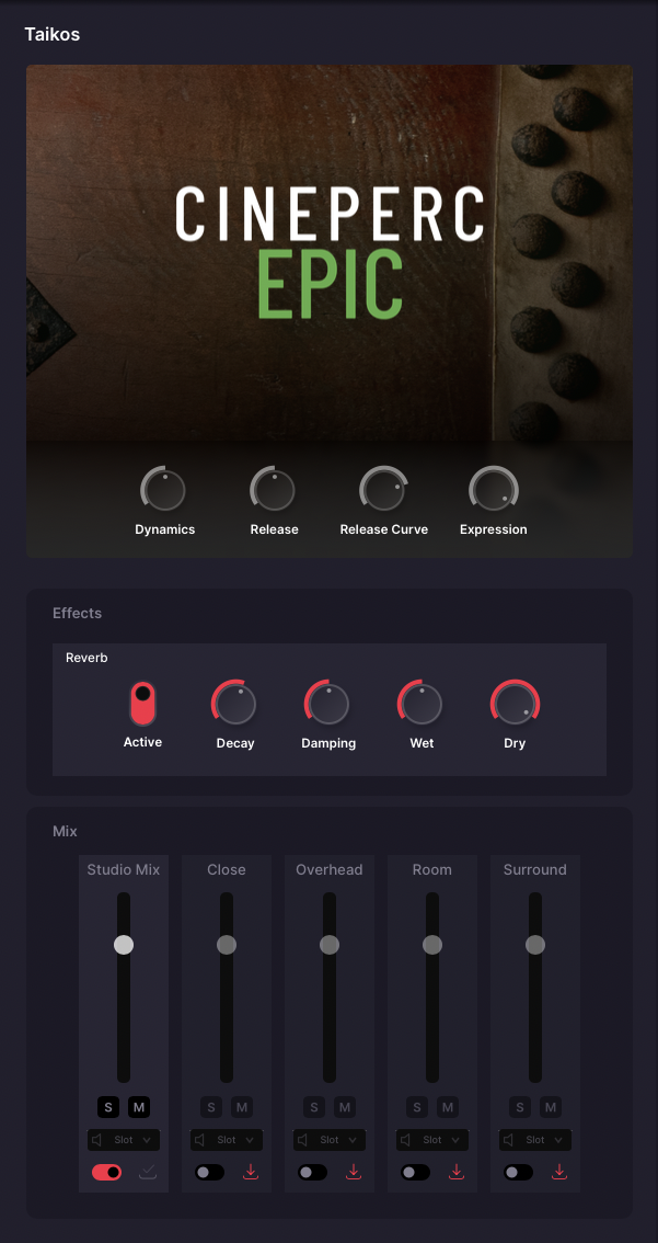 Taikos percussion instrument on Musio